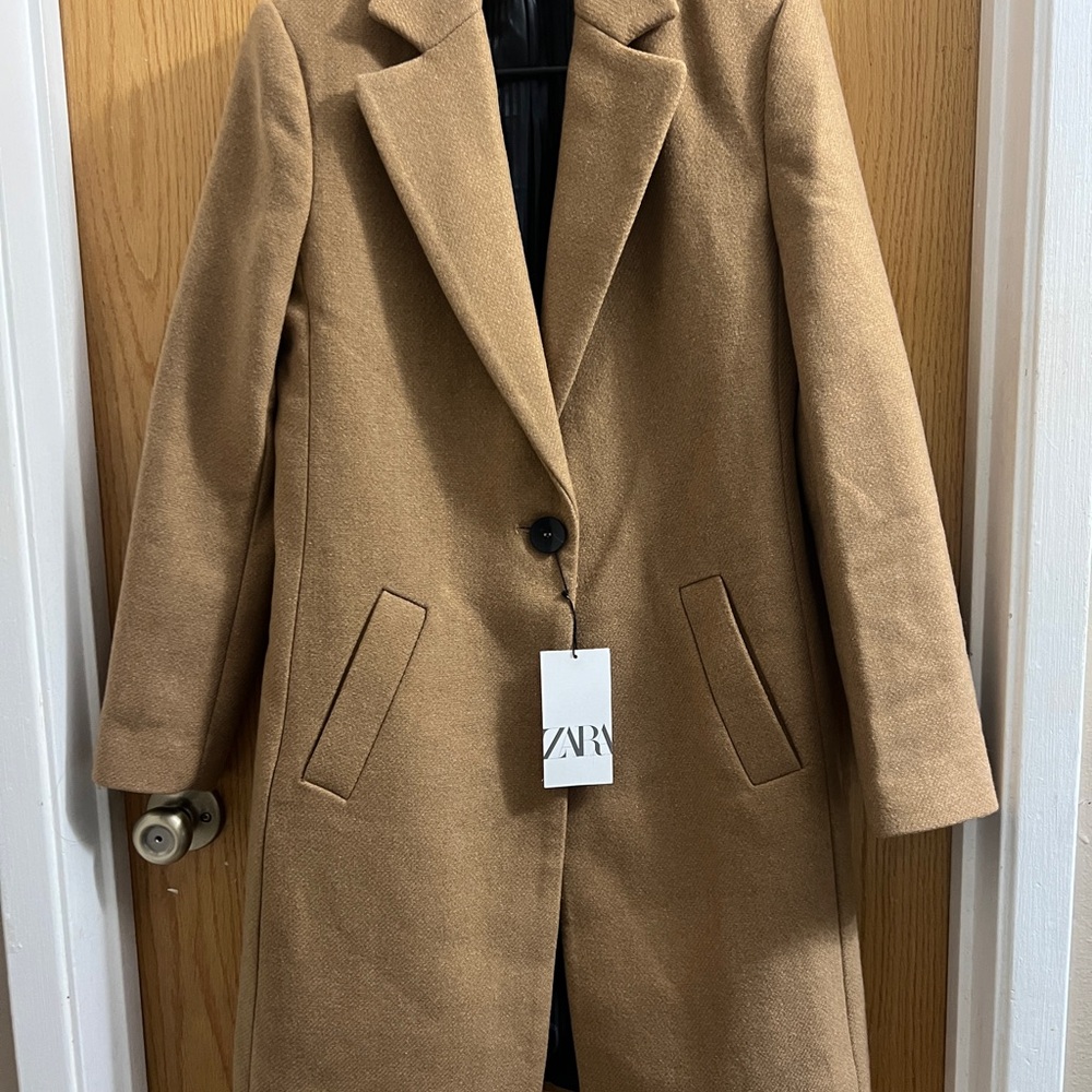 Zara Women's Camel Trench Coat